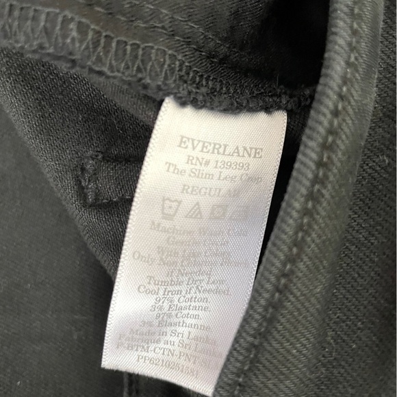 Everlane Black The Slim Leg Crop Regular Denim Jeans Size 2 - Picture 16 of 16
